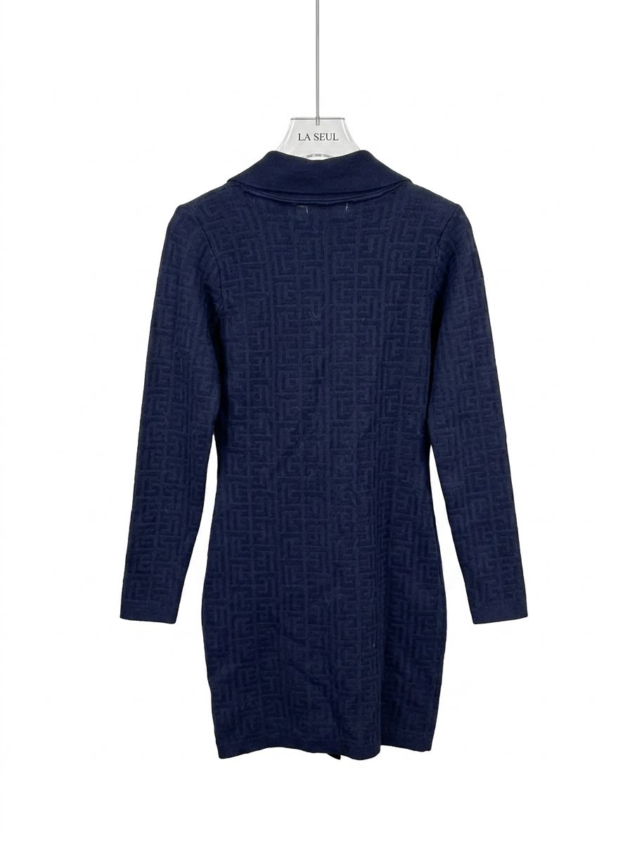 Short Dress balmian Navy blue - Image 3