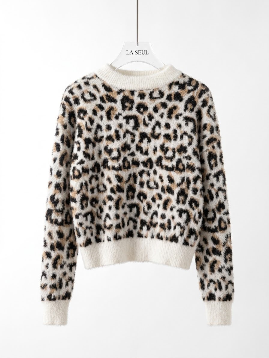 Fuzzy leopard print knit cardigan with cream  Dolce & gbanna - Image 2