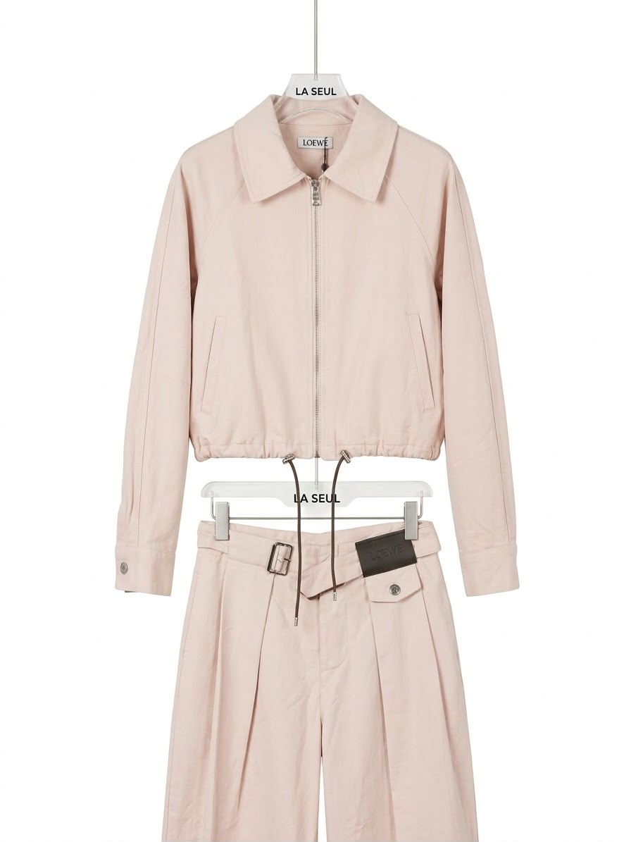 Pink loewe gabardine suit - Image 3