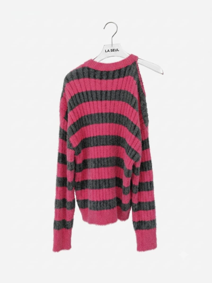 Balmain red and black striped knitwear - Image 1