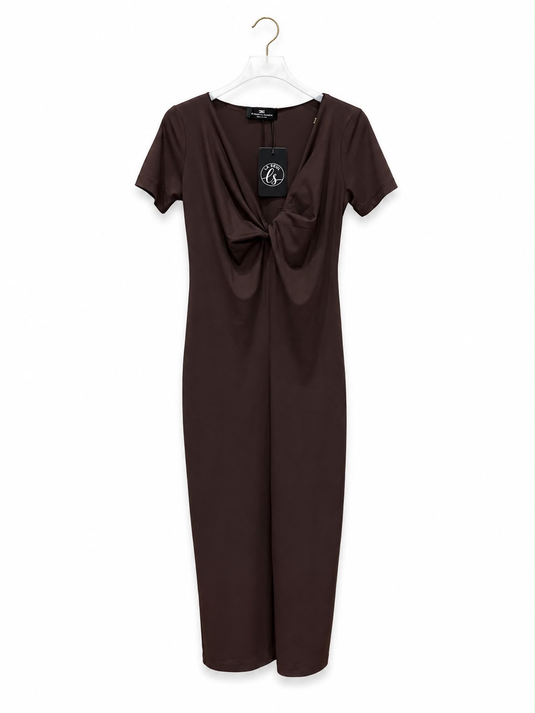 Dress brown short sleeve - Image 2