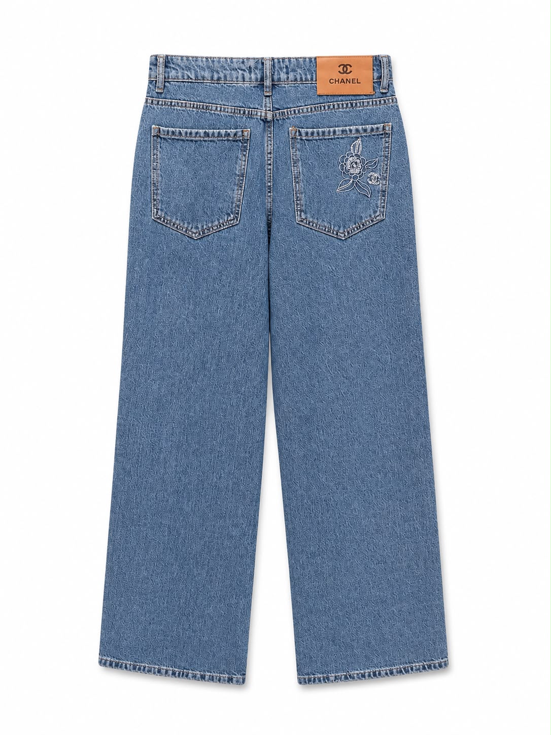 Jeans blue flowers - Image 1