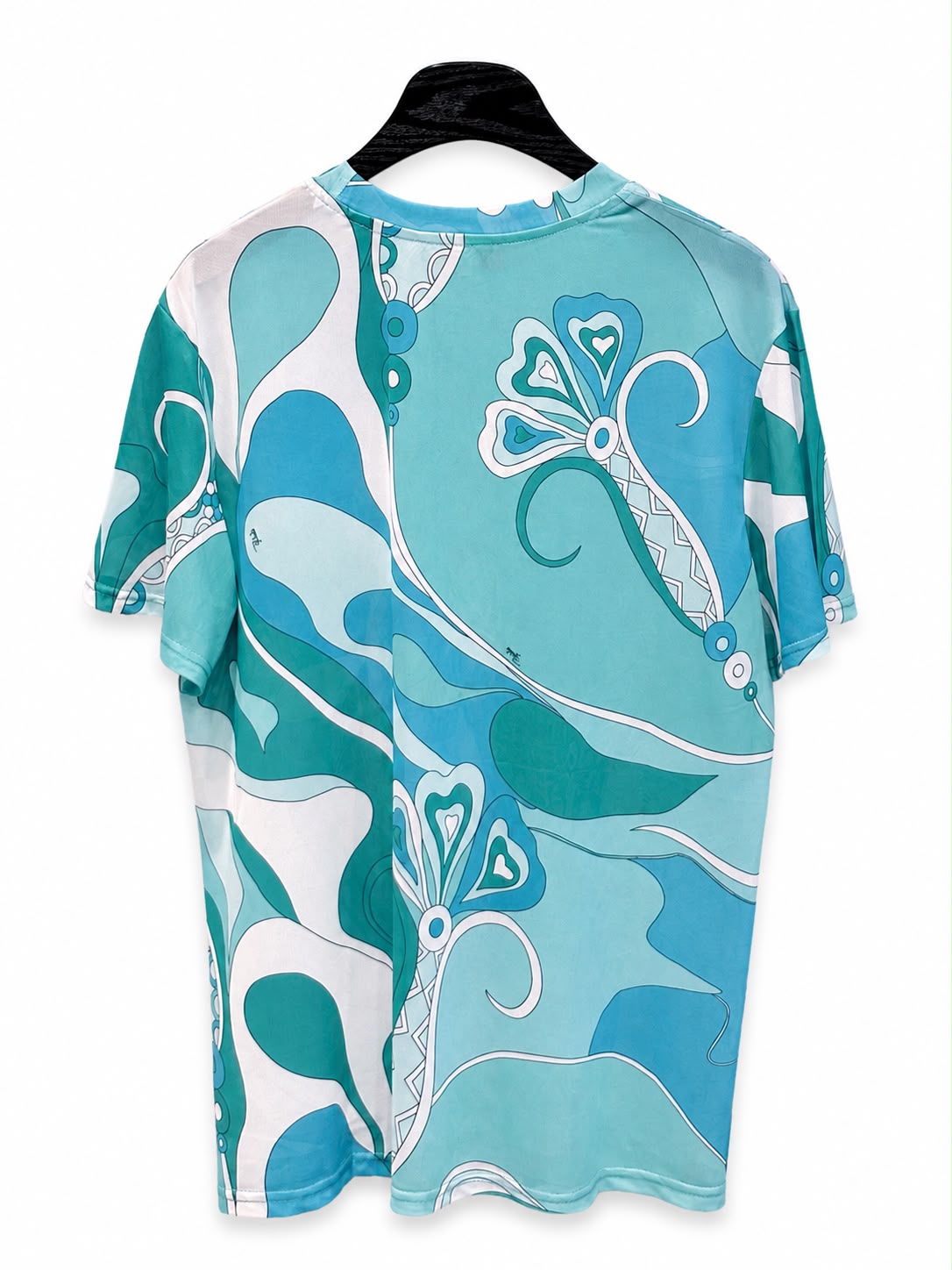 T shirt blue&white printed - Image 2