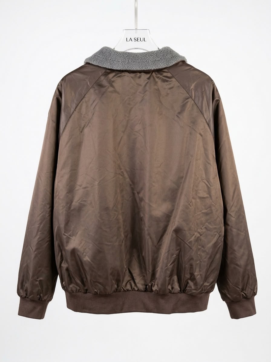Grey and brown Miu Miu double-face jacket - Image 1