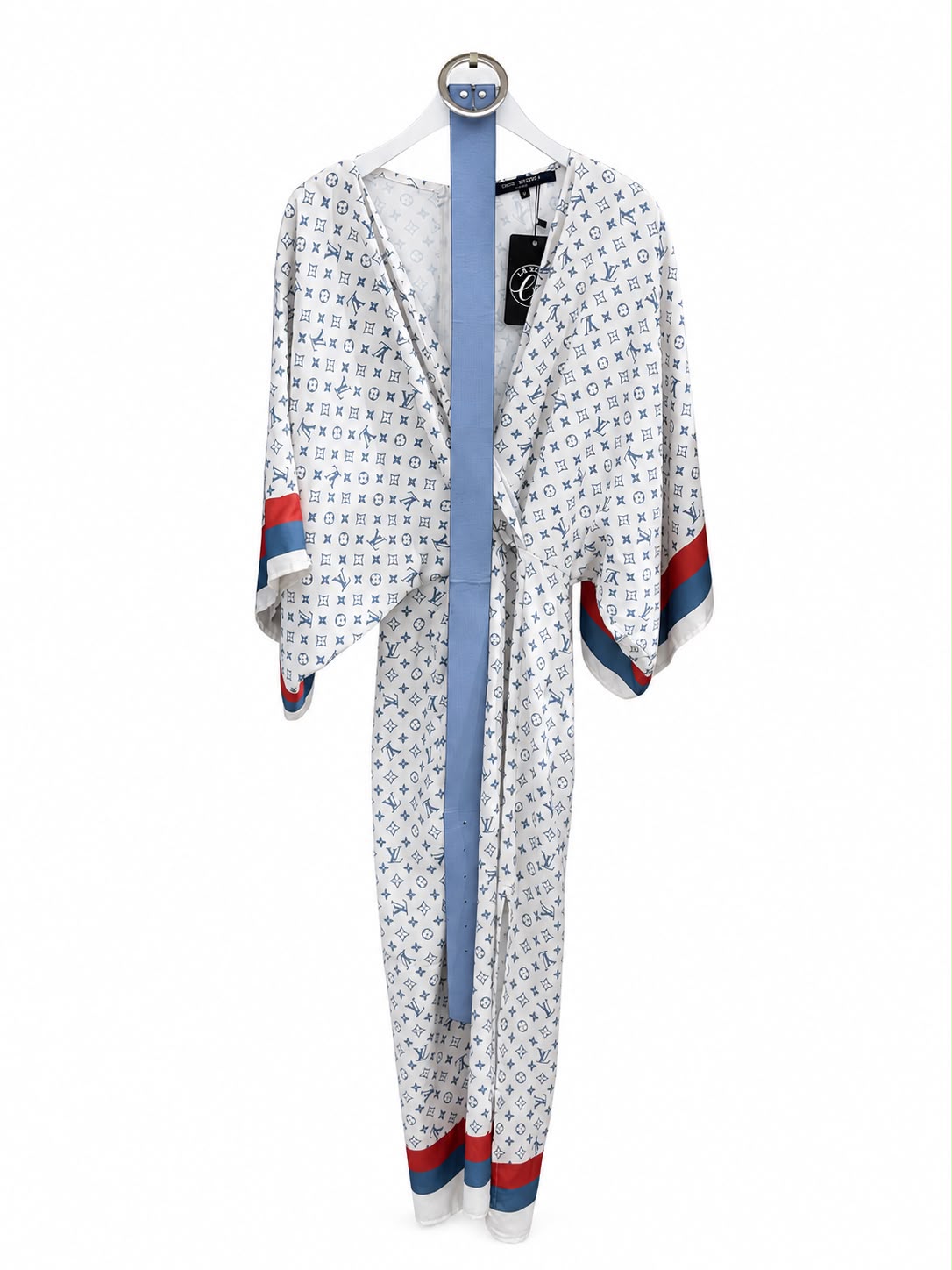 Dress white Full cover Blue