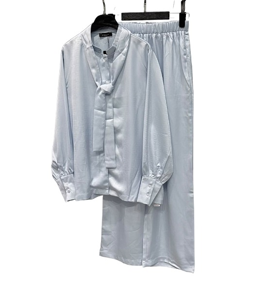Set satin elegance blue