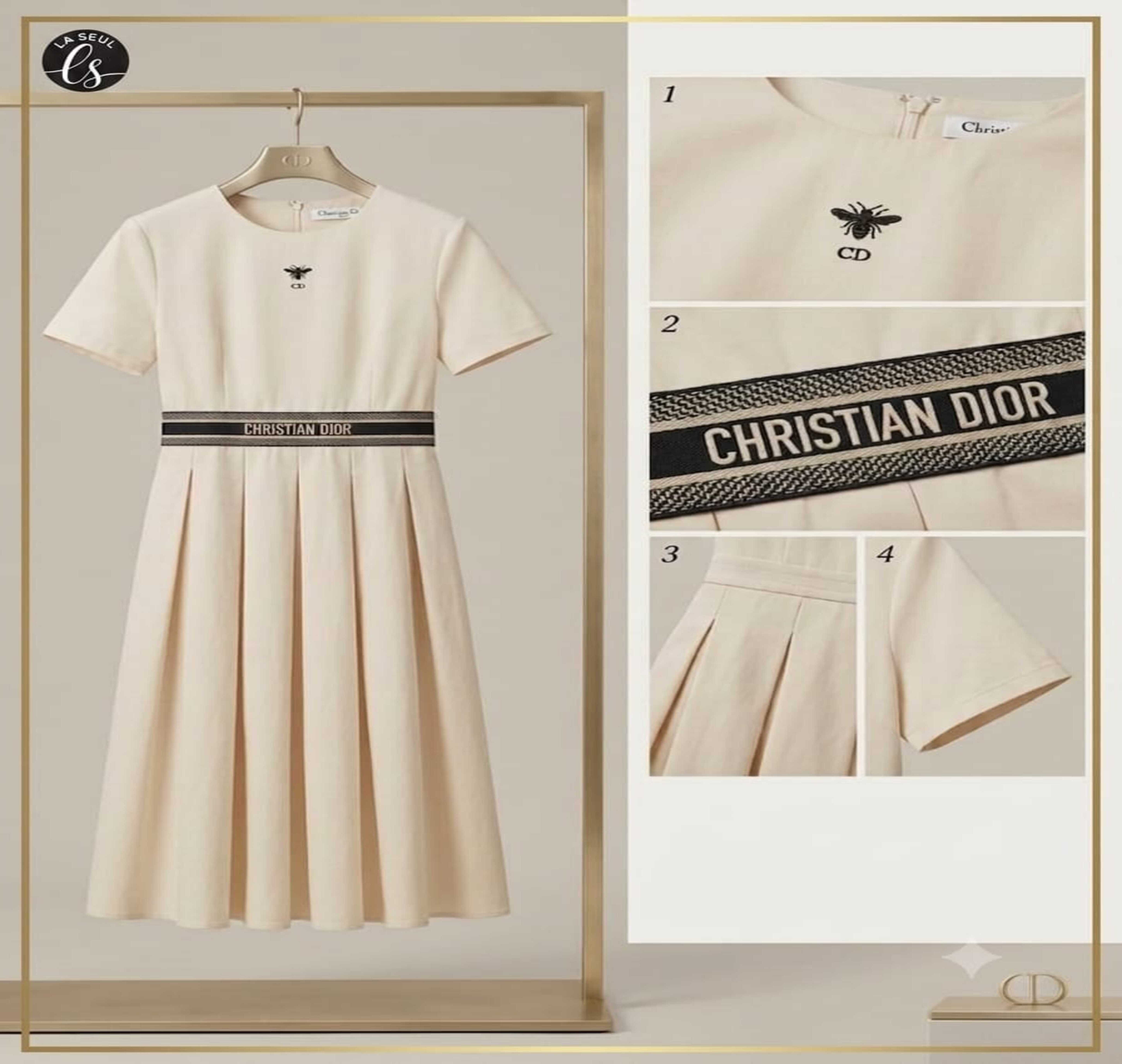 dress dior biege
