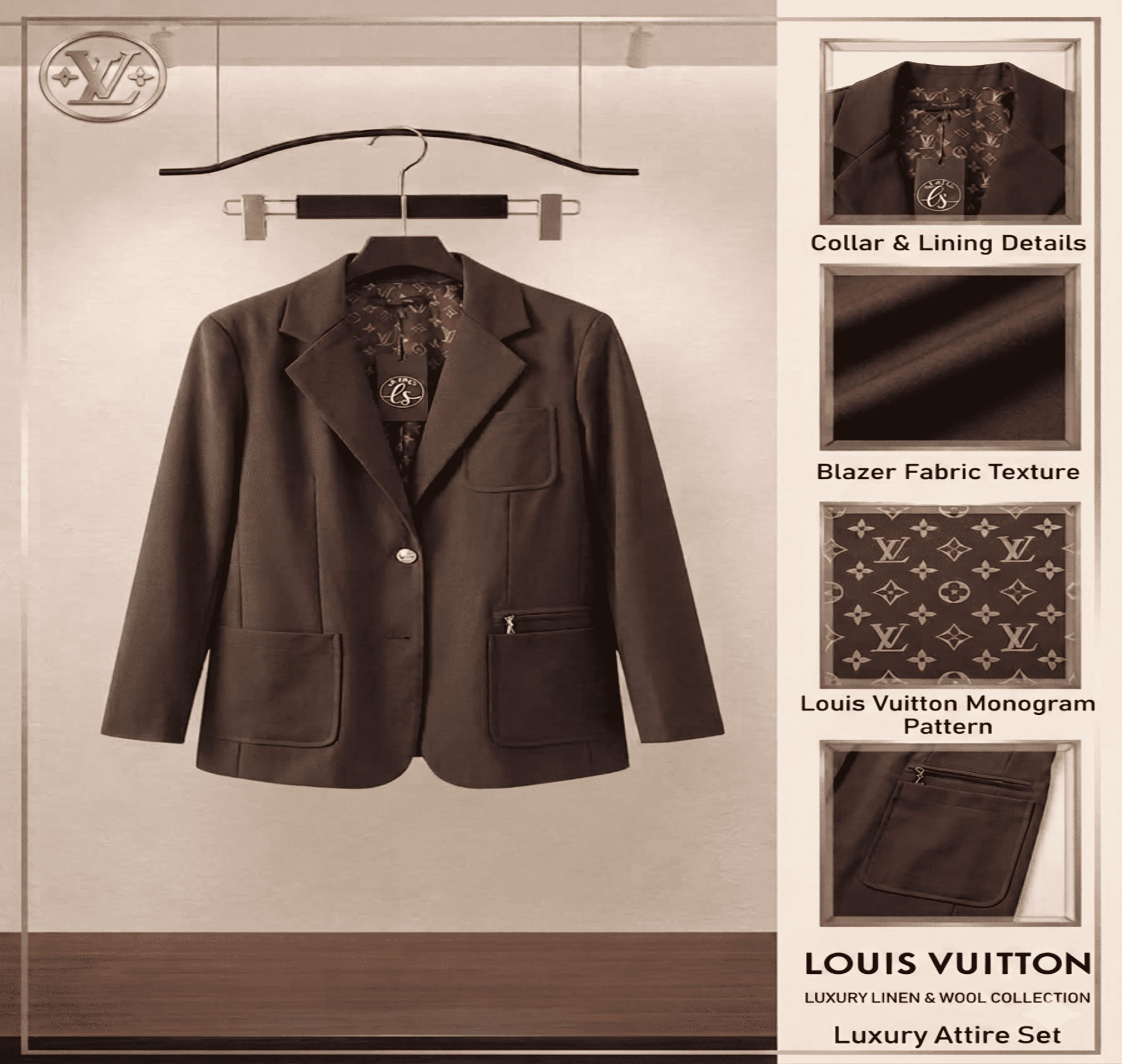 Blazer Louis Vuitton brown