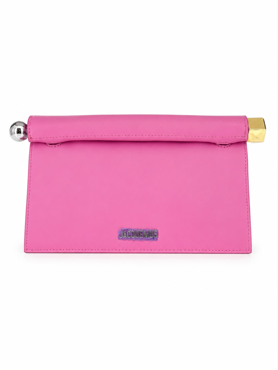 Bag pink leather roll