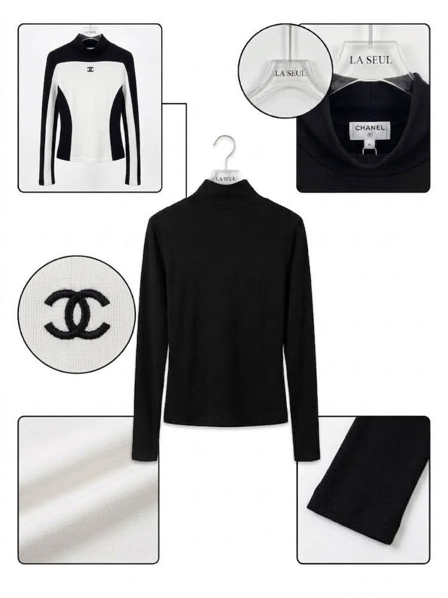 White chanel turtleneck