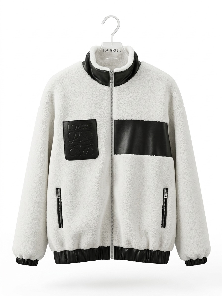Loewe Black & White Fur Jacket