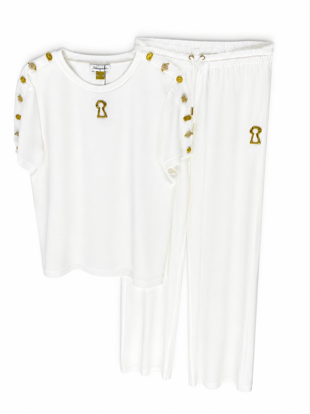 Track suit white gold details schiaparelli