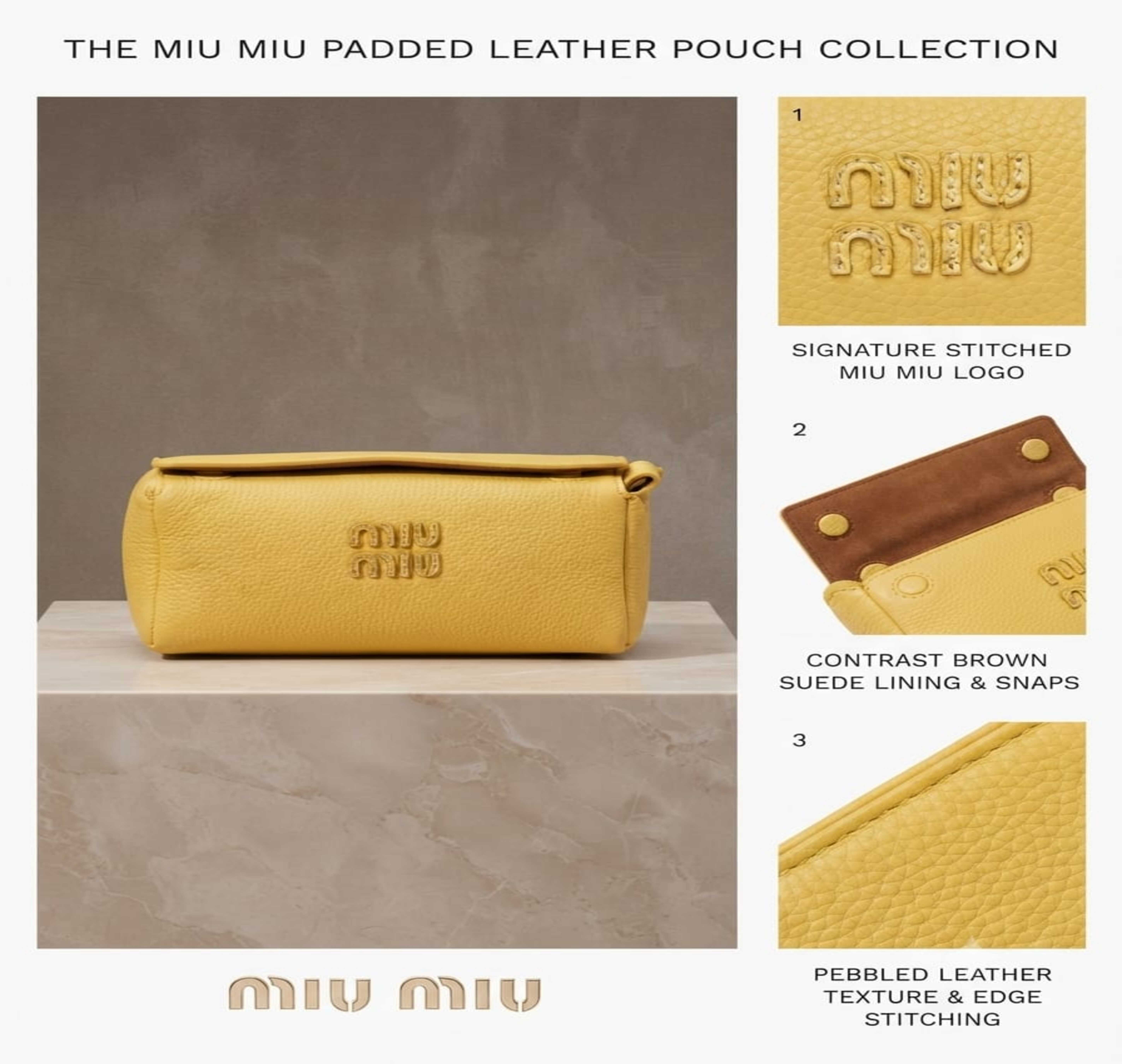 bag miu miu mini yellow