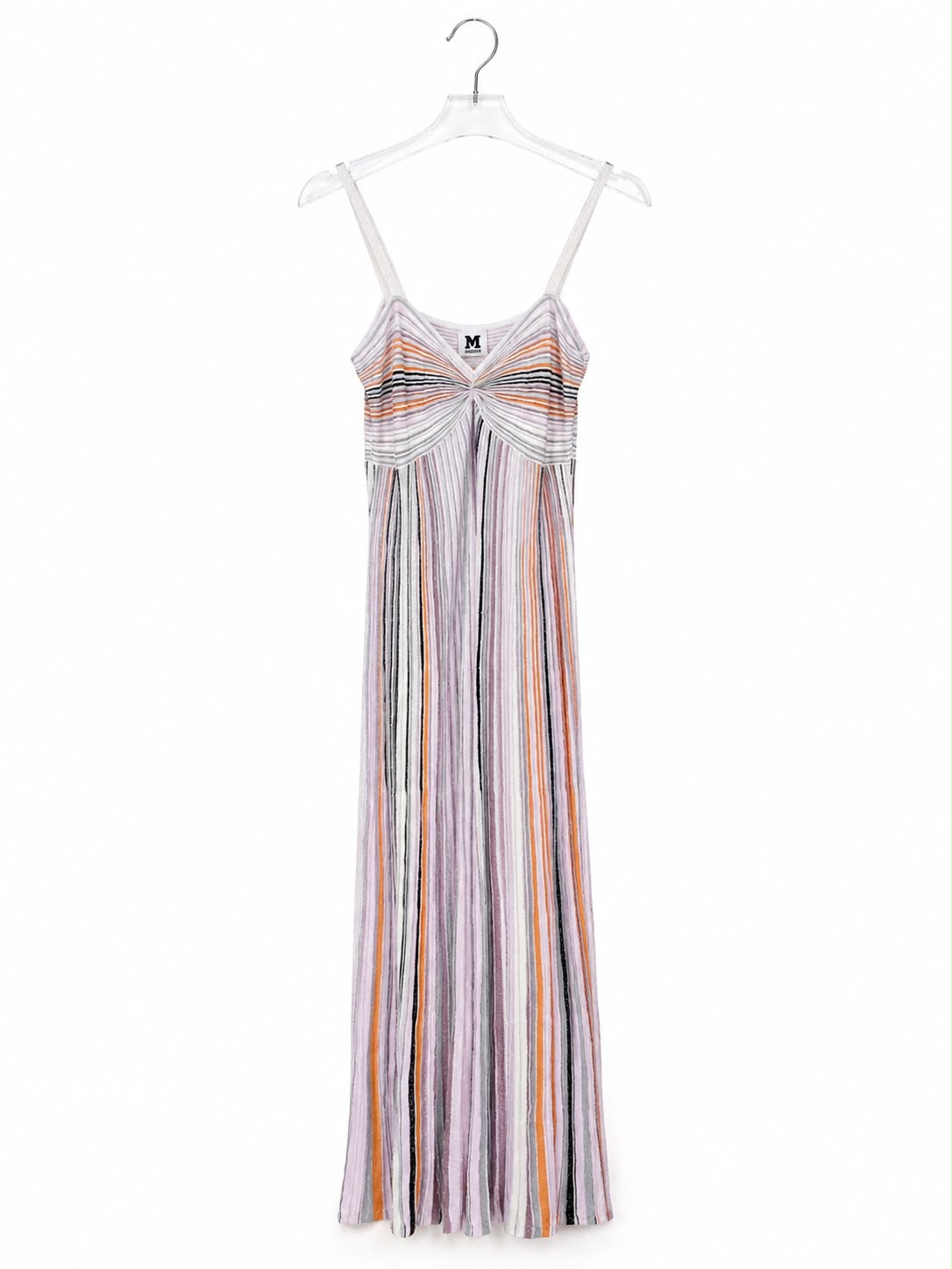 Dress knit striped multi missoni