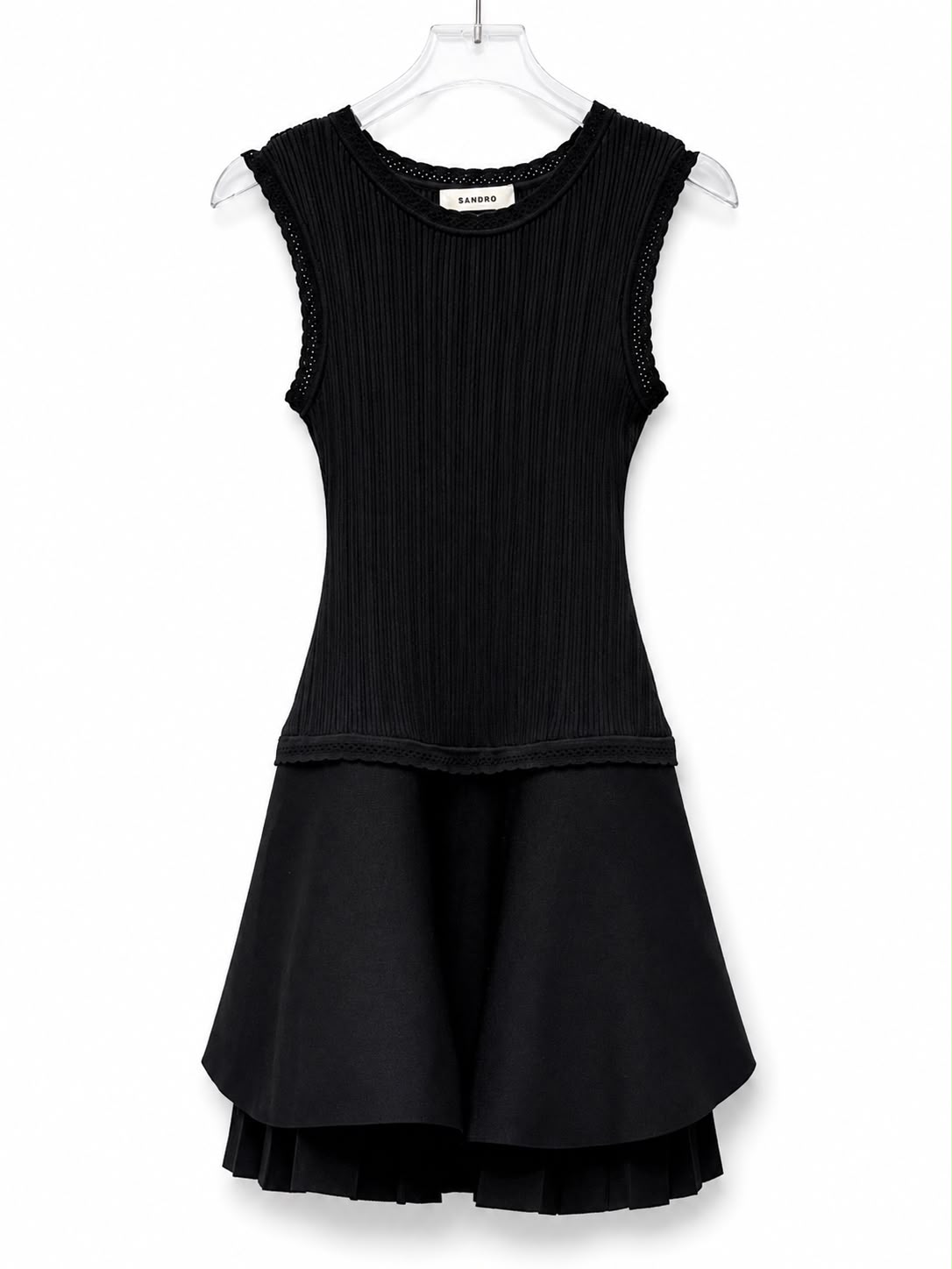 Dress knit sleeveless black