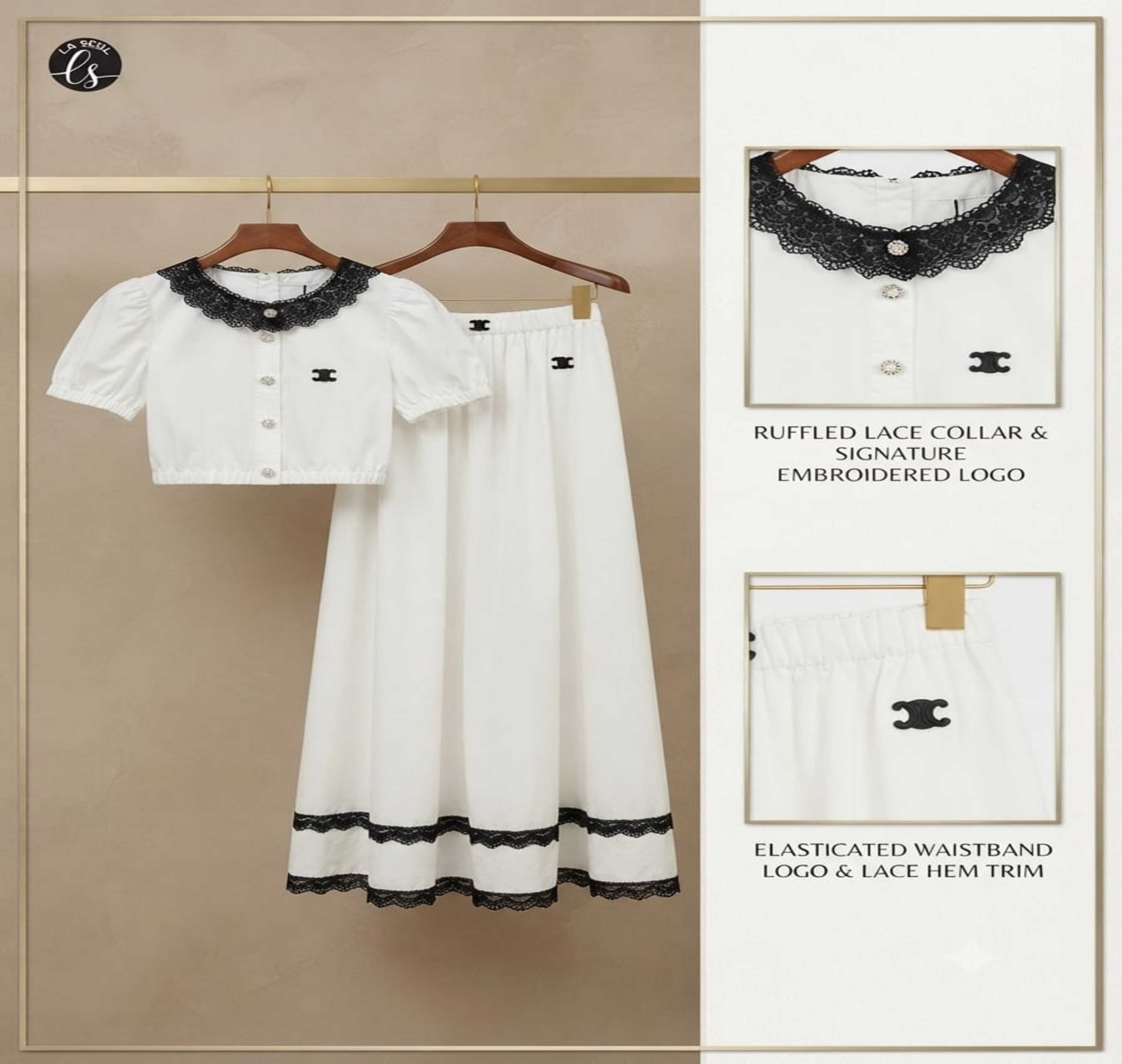 sit skirt Celine white