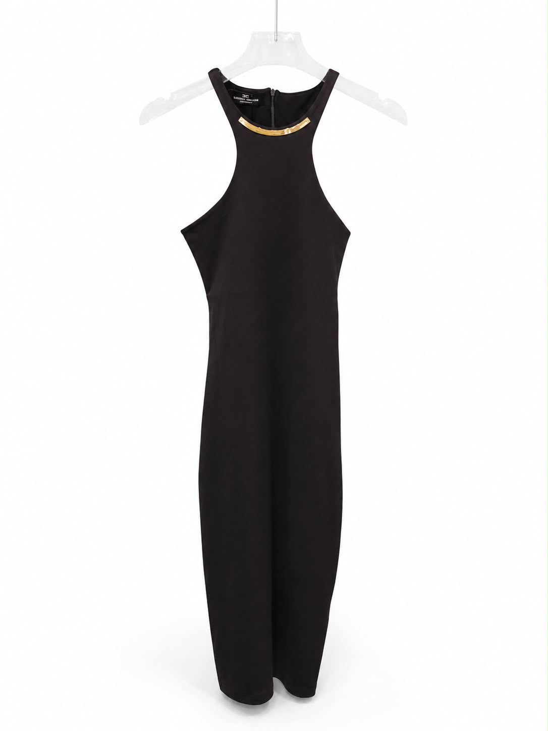 Dress black & gold metal neck