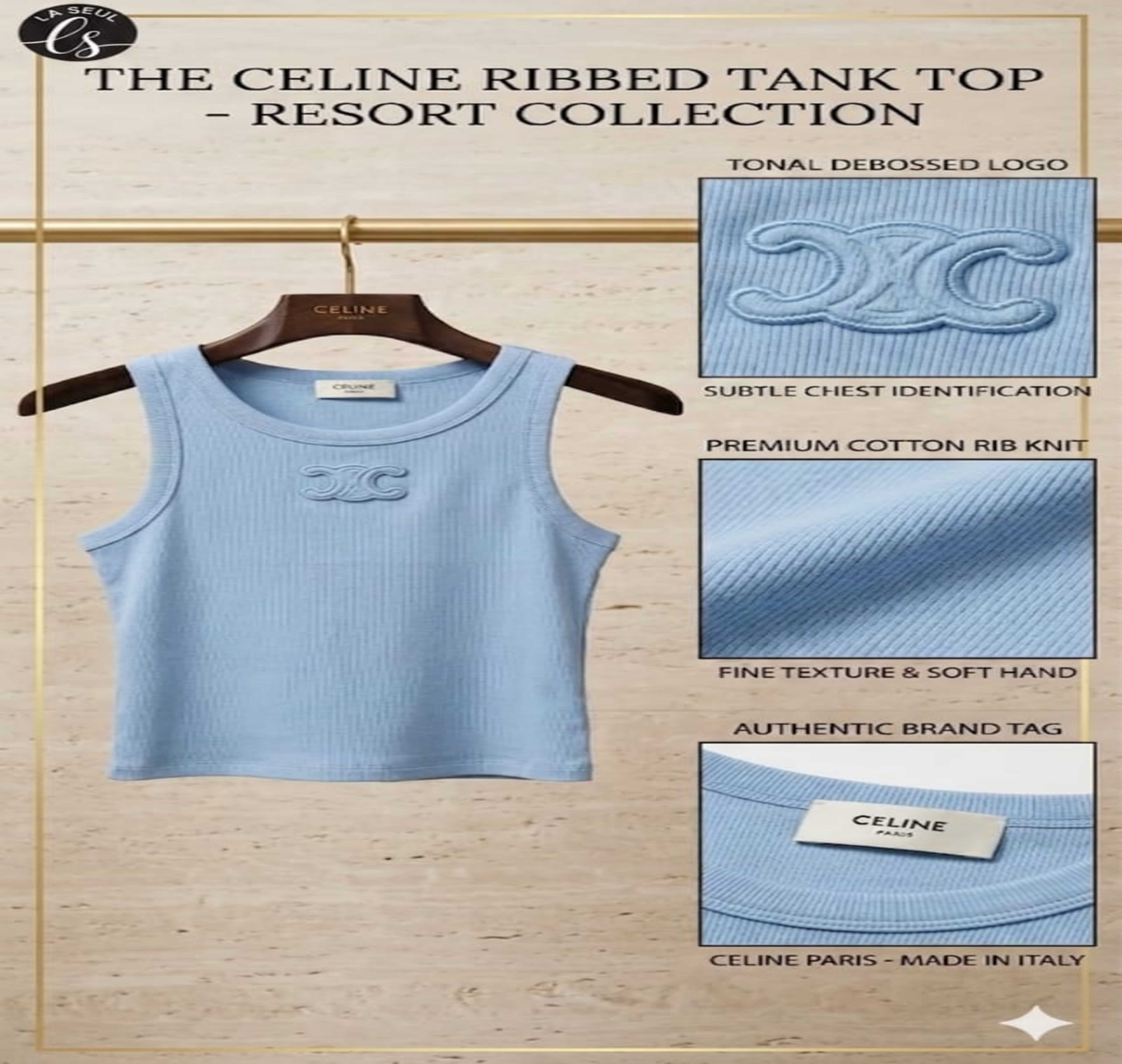 Tank Top blue celine