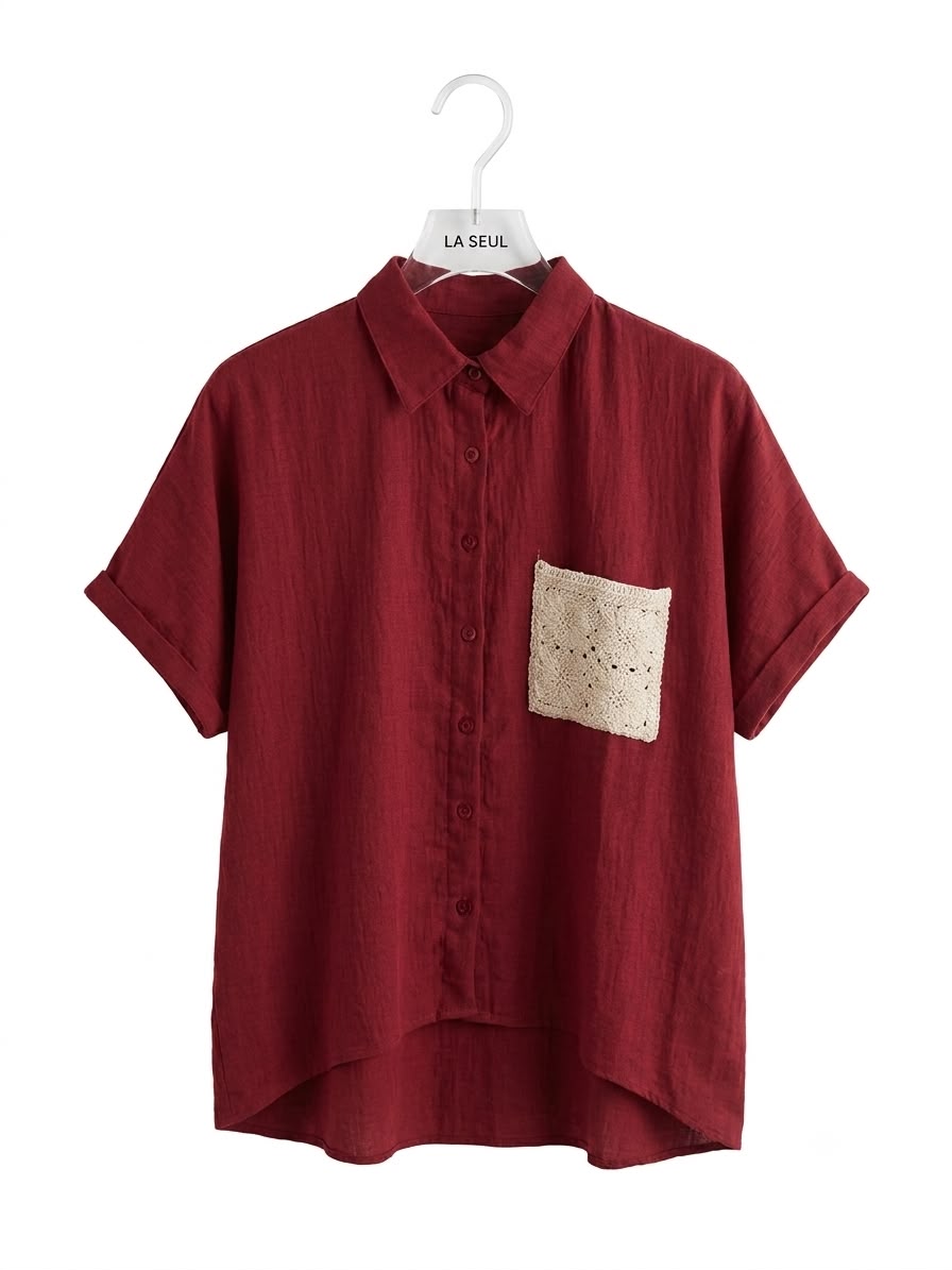 shirt top show burgundy
