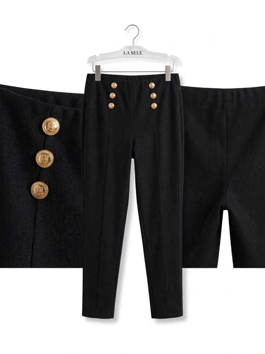 Balmain skinny fit pants Black