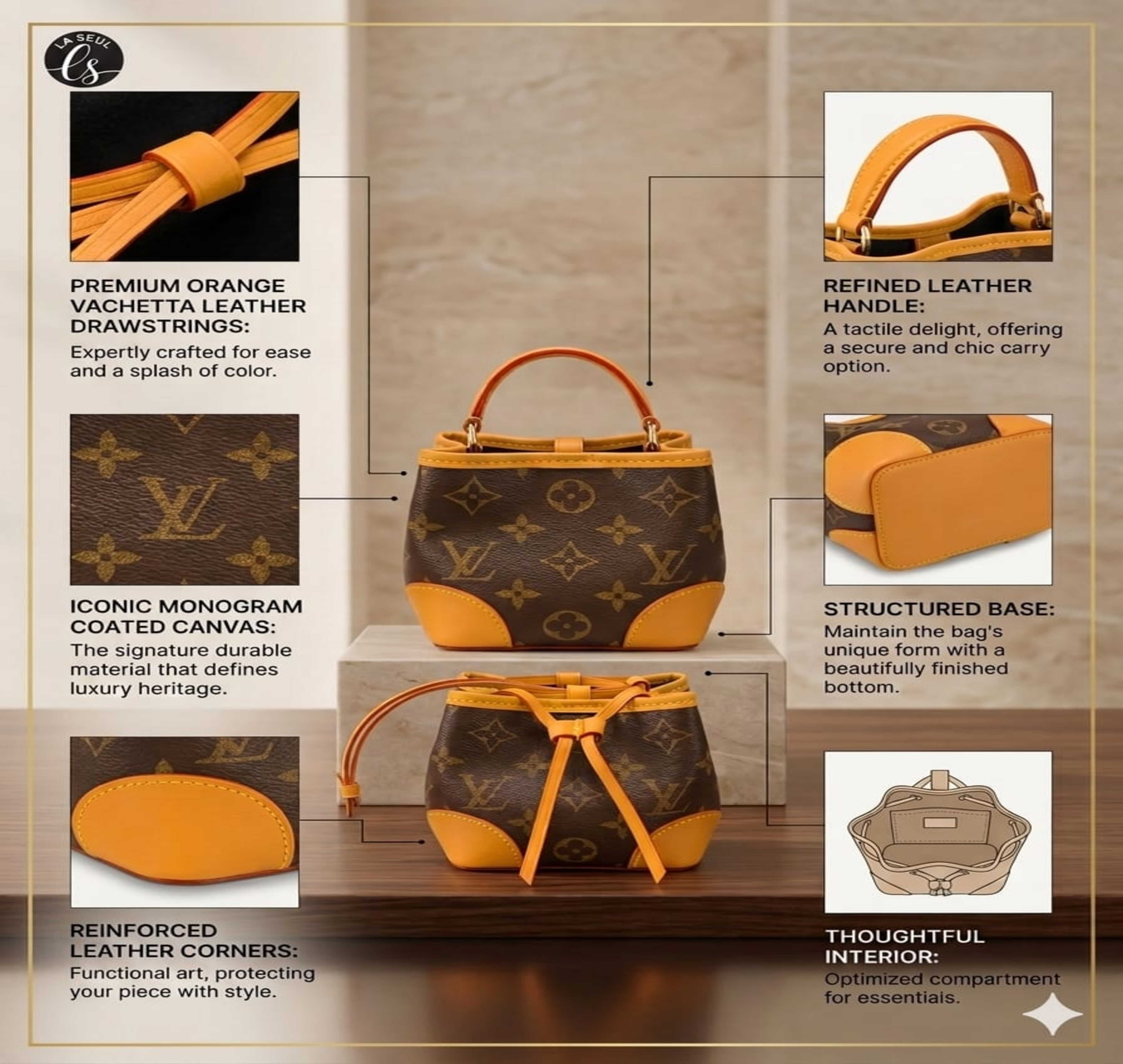 Bag LV brown full cover mini