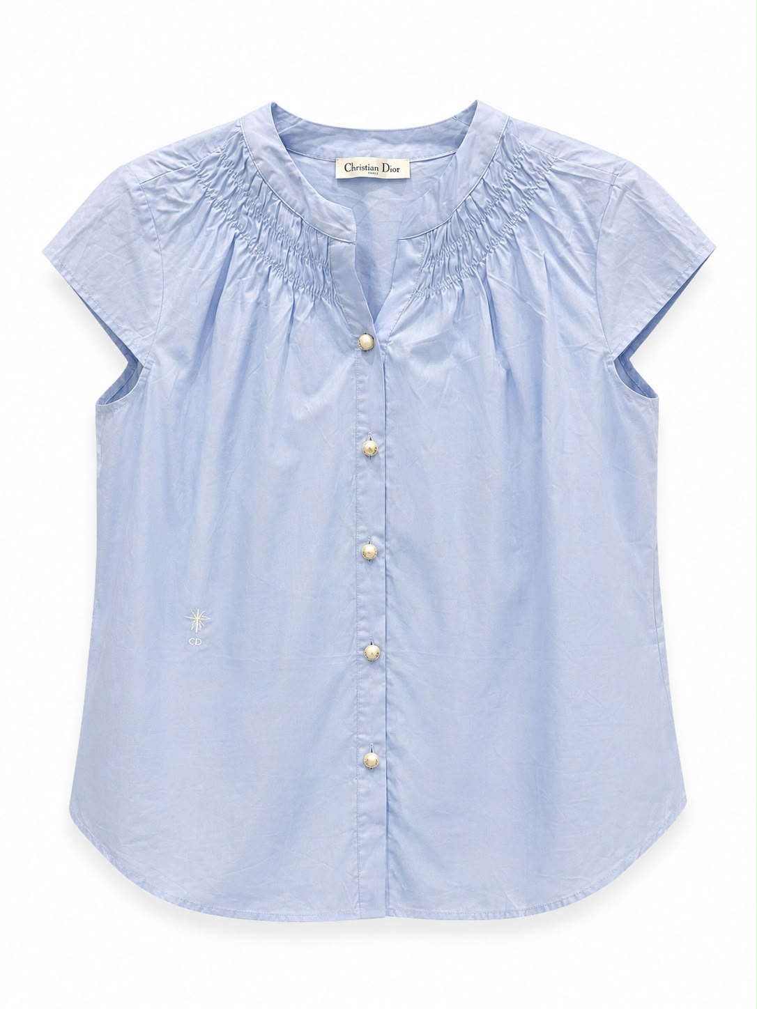 Blouse cap sleeve bb blue Christian Dior